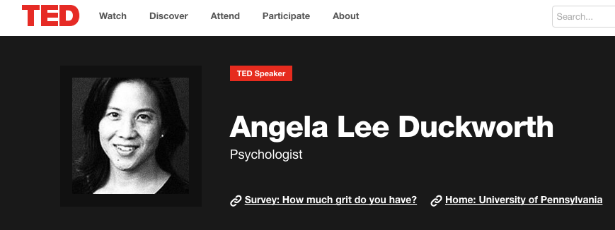 Angela Duckworth Grit TED